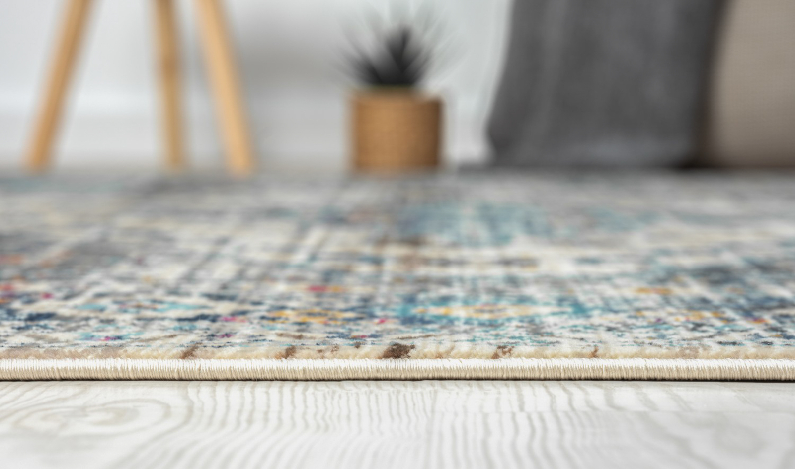 Teppich ELFI 2 - anthrazit-blau-creme - 170x240 cm