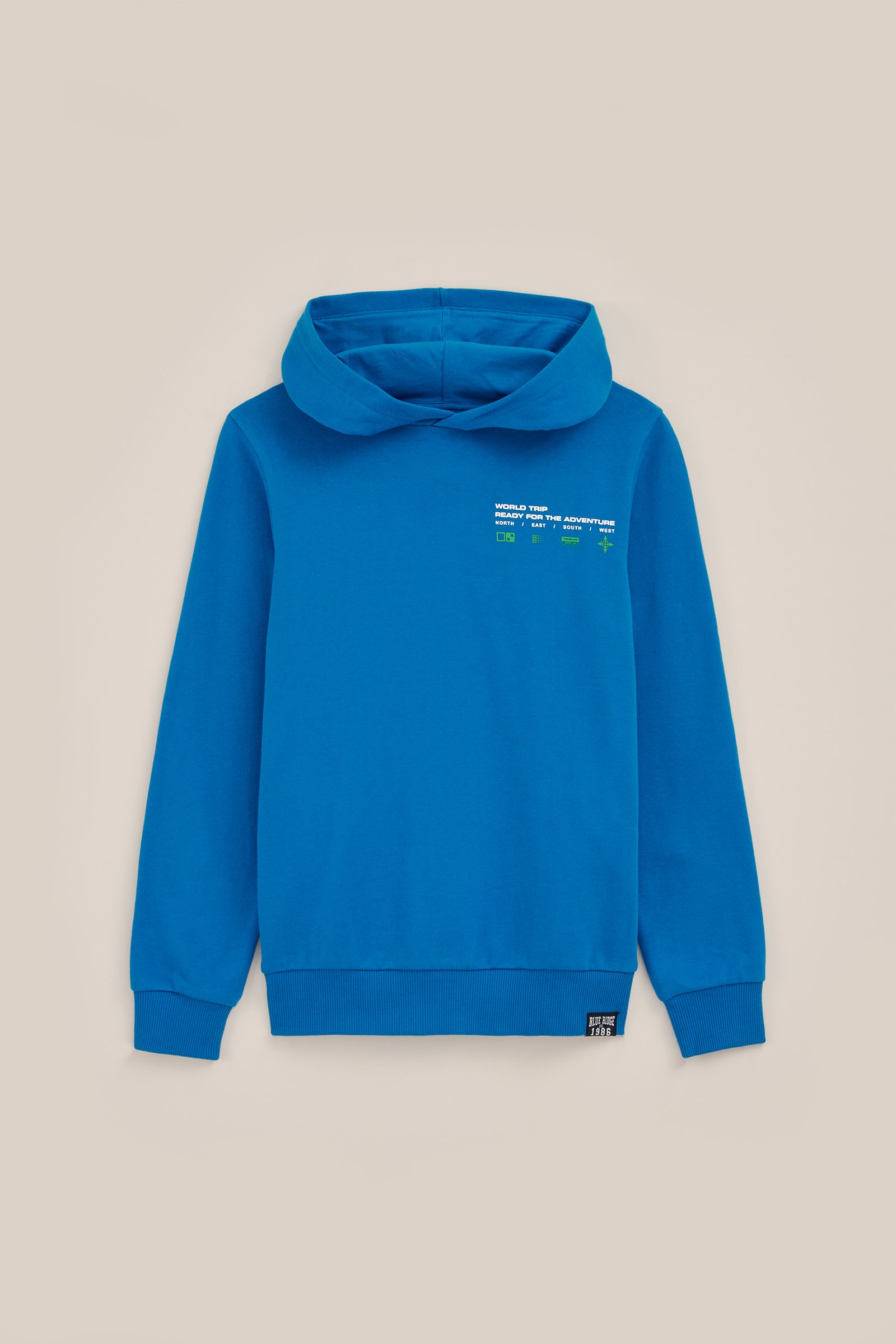 Jongens hoodie met opdruk Blue Ridge Felblauw