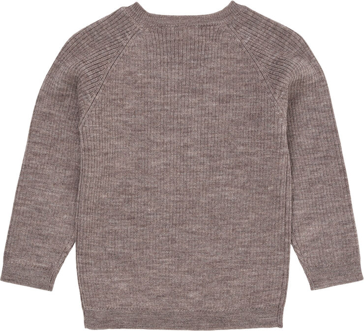 Copenhagen Colors MERINO CLASSIC RIB BLOUSE Natural melange