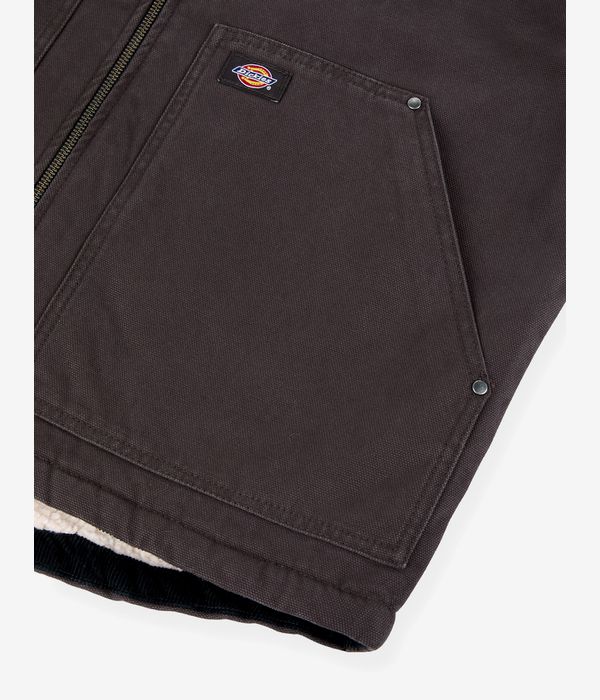 Dickies Duck Canvas Weste (dark brown) online kaufen | skatedeluxe