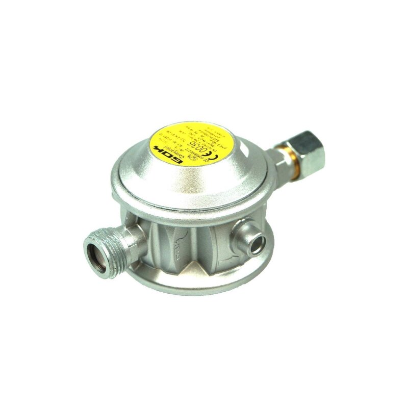 GOK Gasdruckregler 30mbar 1,5kg/h gerade RVS 8mm