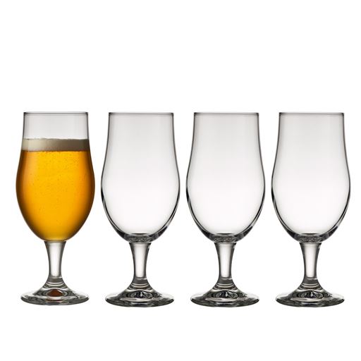 Lyngby Glas Juvel 4-pak Ølglas, Klar, 49 cl