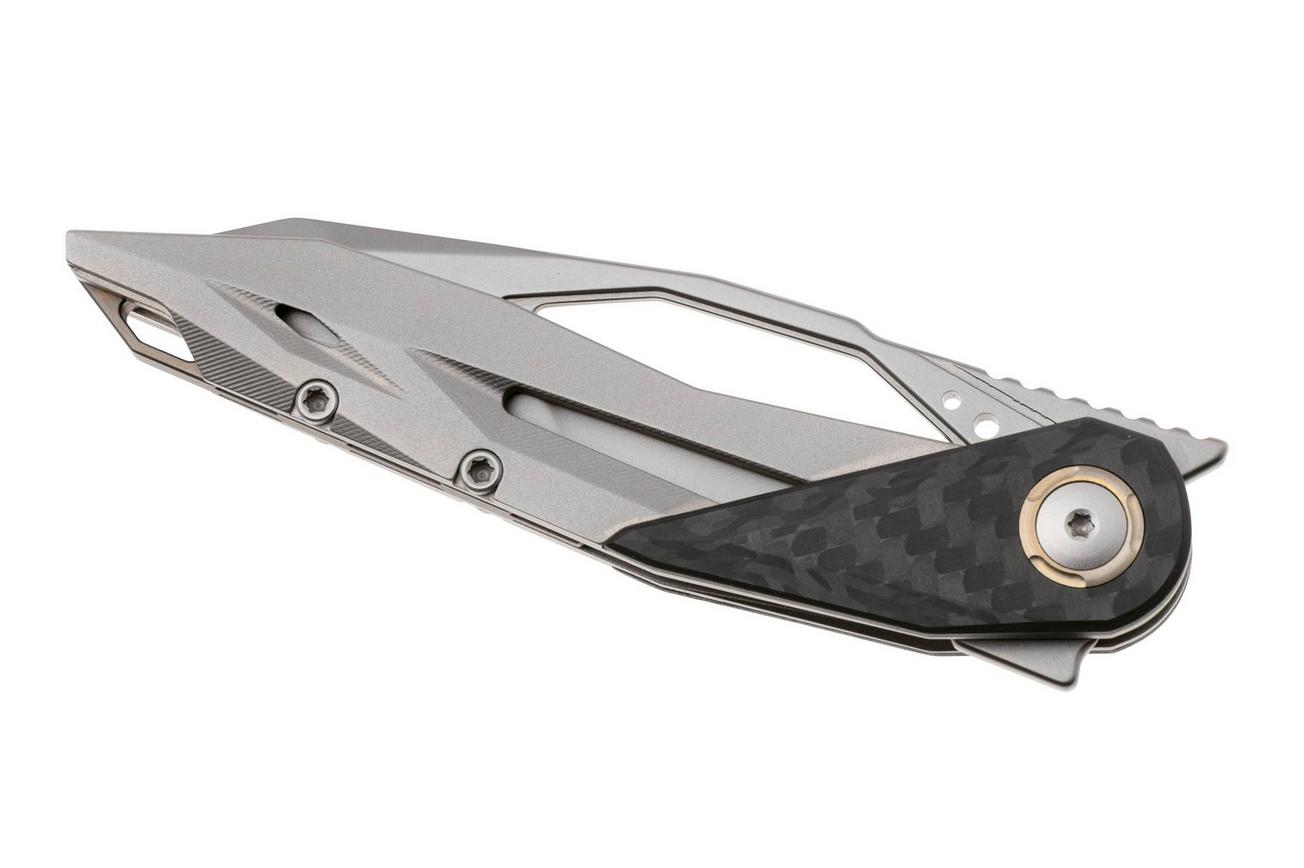 CRKT Nucleus 5703 Bead Blast CPM MagnaCut, Grey Titanium, Carbon Fiber Overlay, zakmes, Princeton Wong design