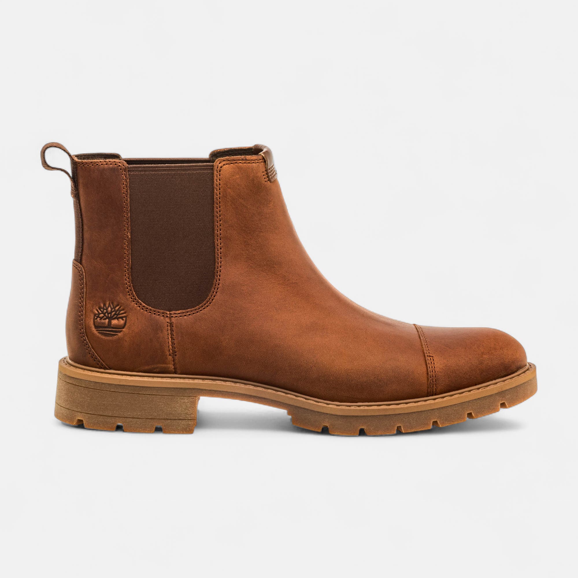 Boots chelsea Homme en cuir marron