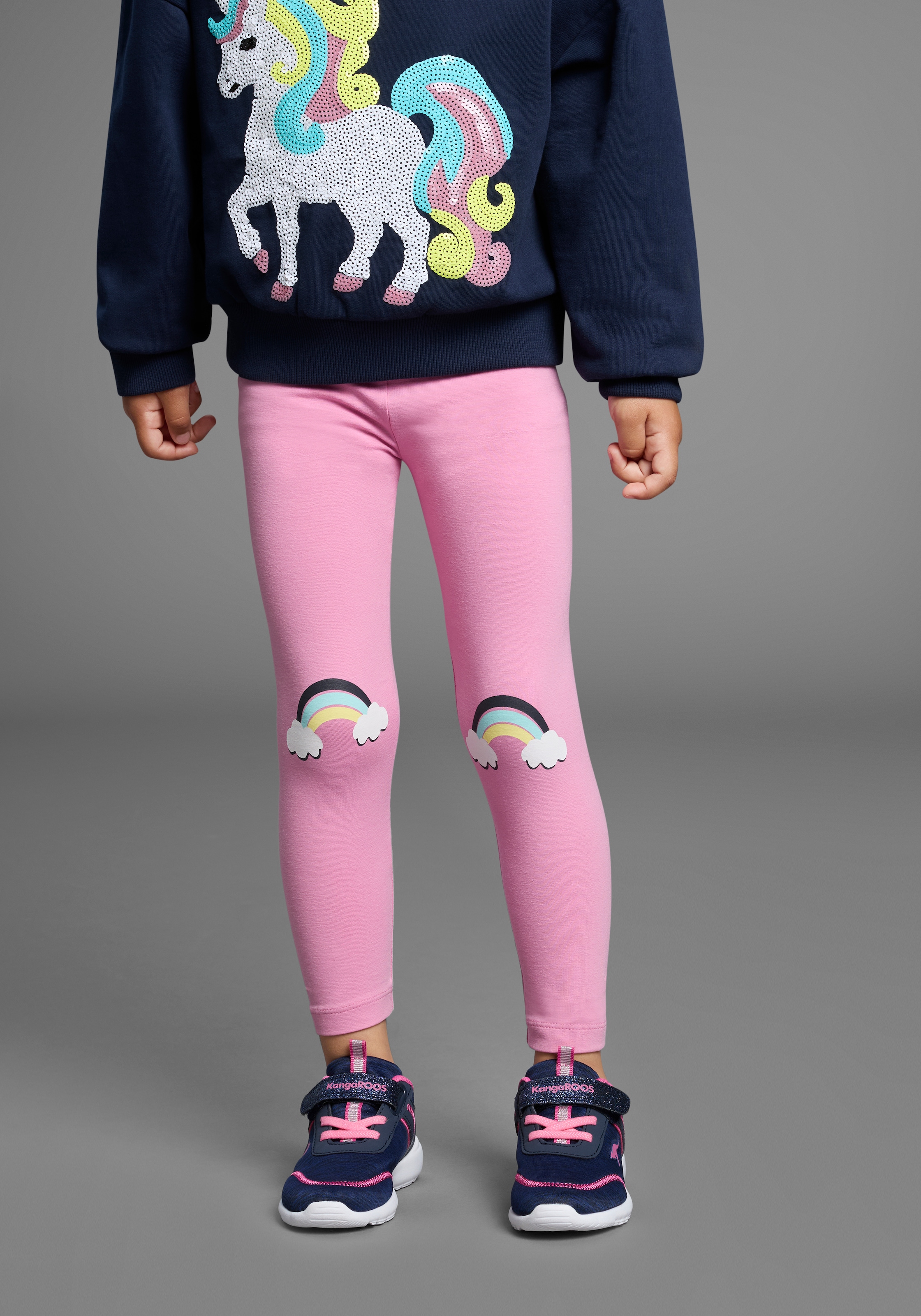 KIDSWORLD Leggings »2er Pack Leggings mit Regenbogen«  2er Pack Leggings mit Regenbogen und Ringel