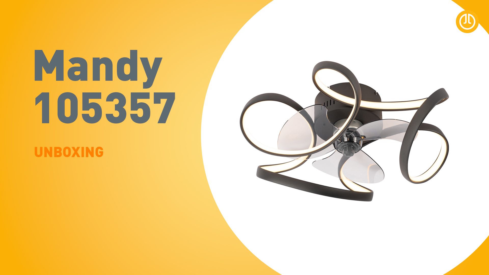 Plafondventilator zwart 55cm incl. LED dimbaar met afstandsbediening - Mandy