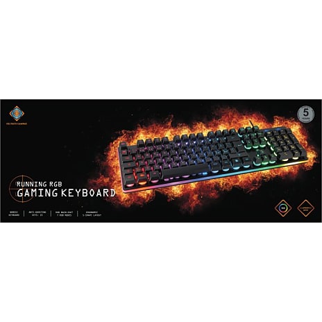 Deltaco Gaming RGB tastatur - sort
