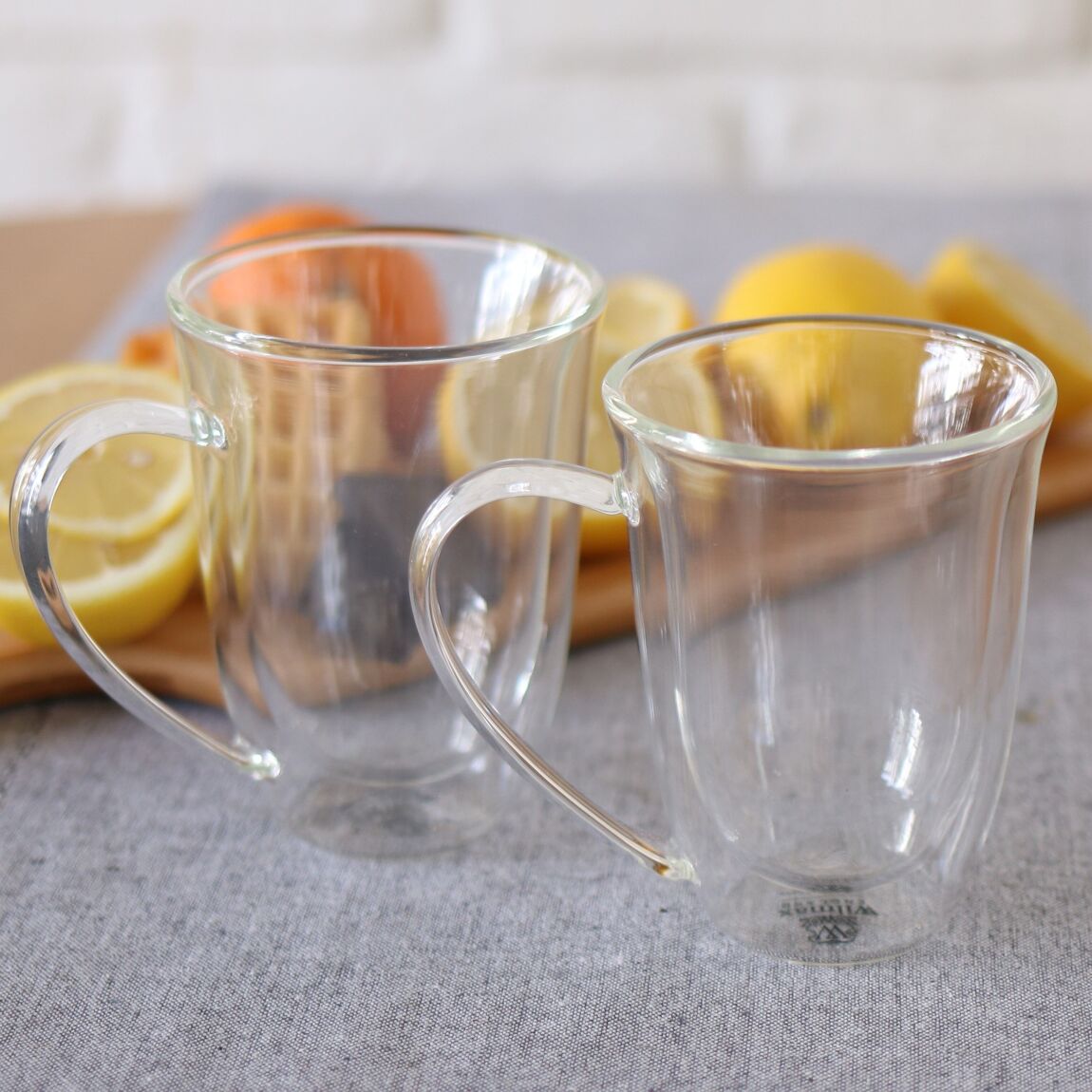 6 Stk. Eleganter doppelwandiger Becher Thermoglas 400 ml, Hitzebeständig