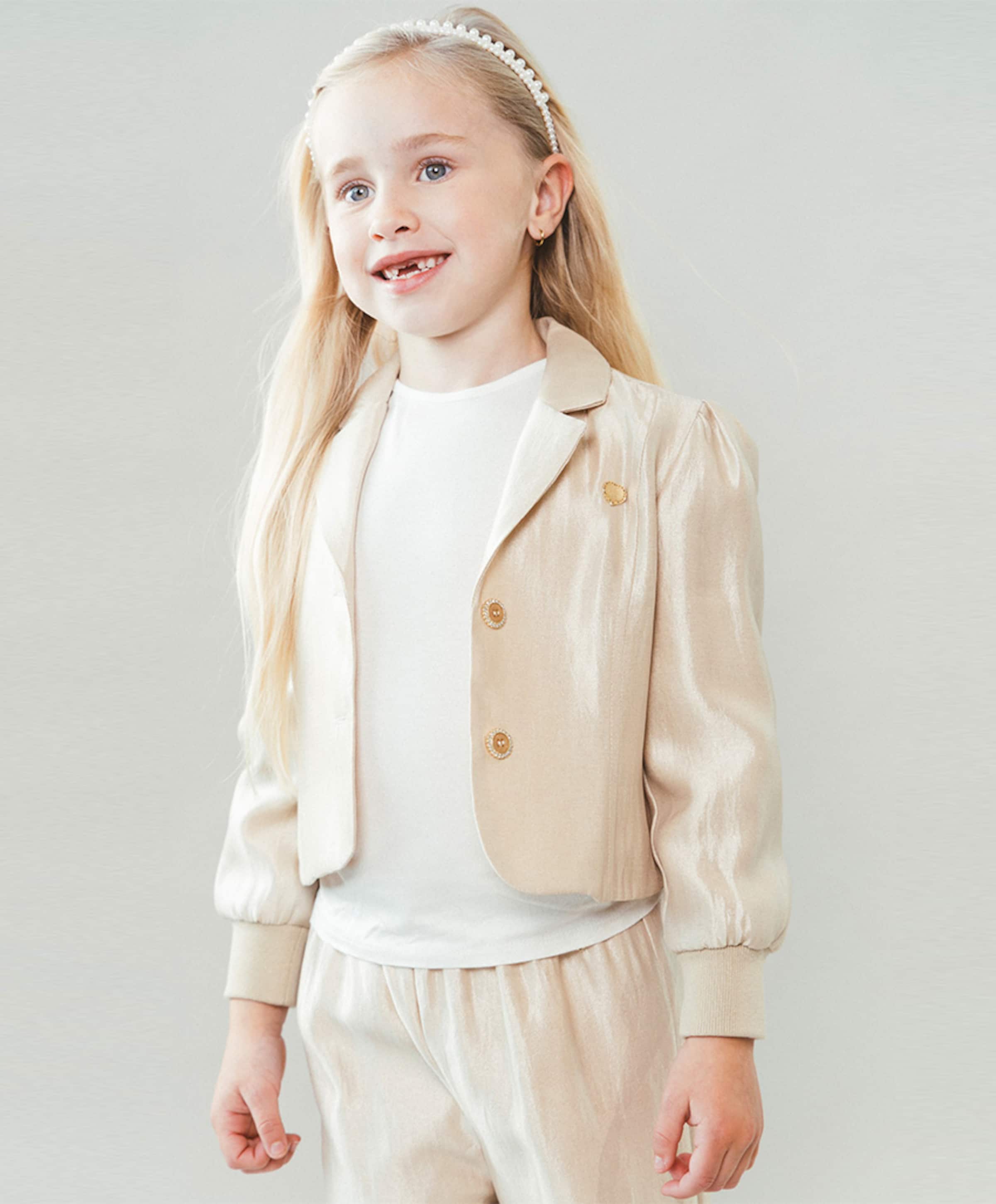 Le Chic Meisjes T-shirt ecru