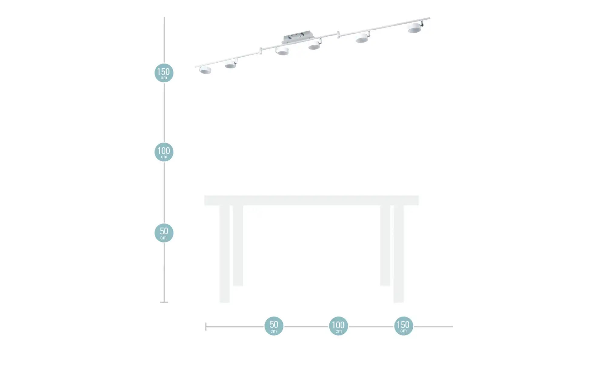 KHG LED-Spot, 6-flammig weiß