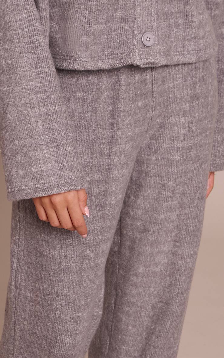 Charbon Pantalon Large Côtelé Épais Doux Brossé