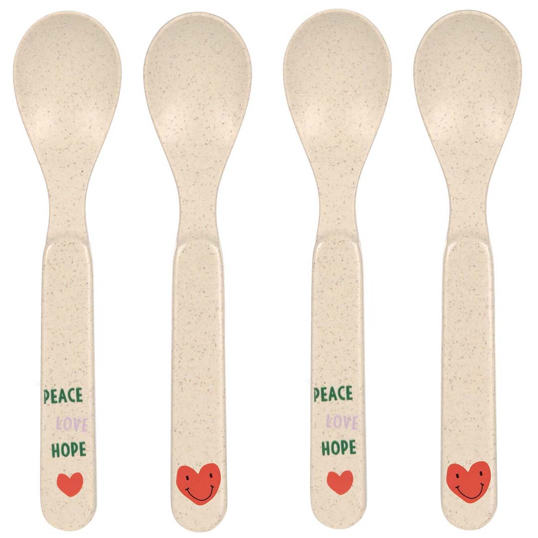 lässig kinderlepels happy rascals - heart lavender - 4st