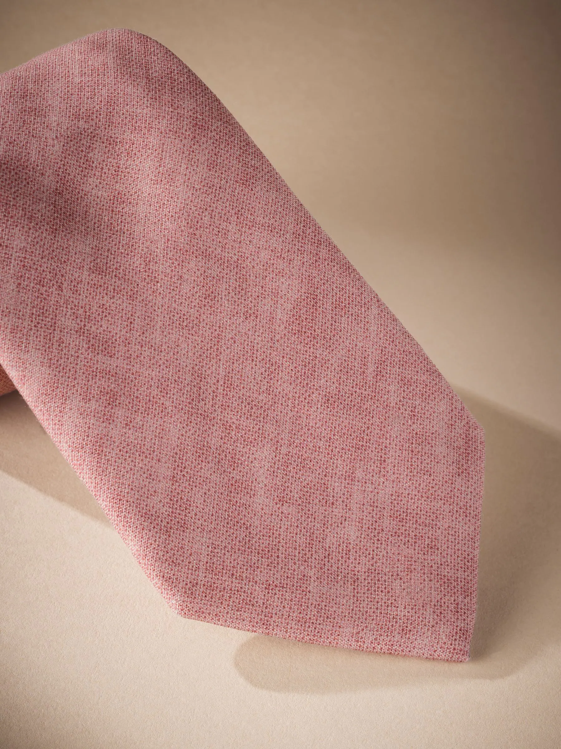 Roze - Signature Made In Italy Printed Melange Look Tie