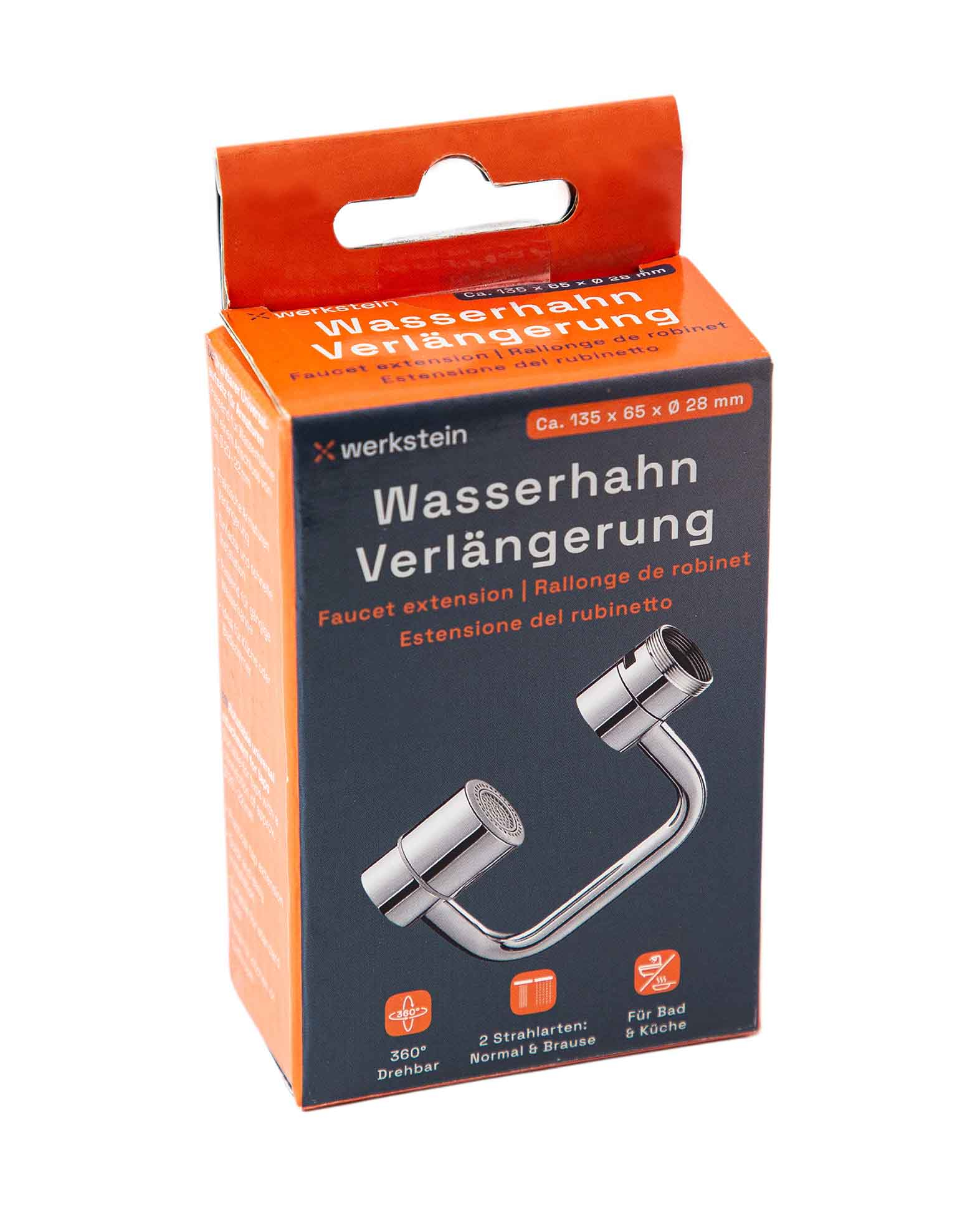 Wasserhahn Verlängerung Drehbarer Armaturen Aufsatz für Küche / Badezimmer - Silber