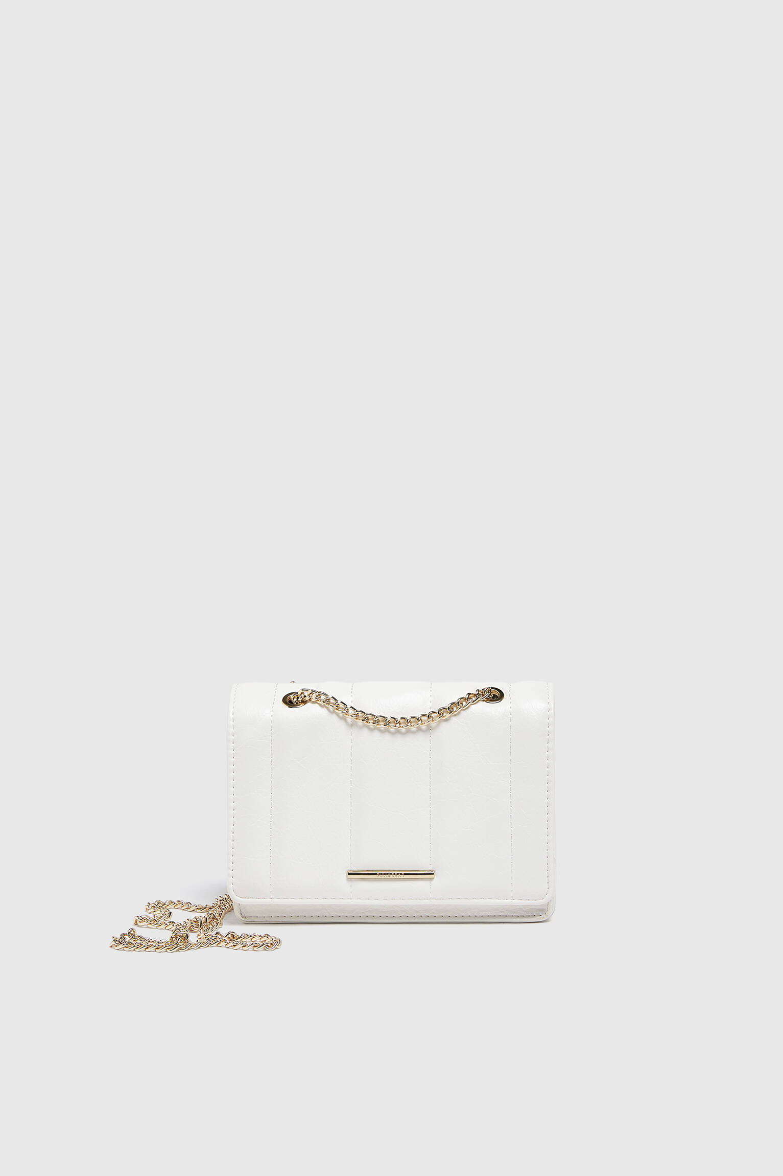 Bolsa de ombro com alça dupla - branca