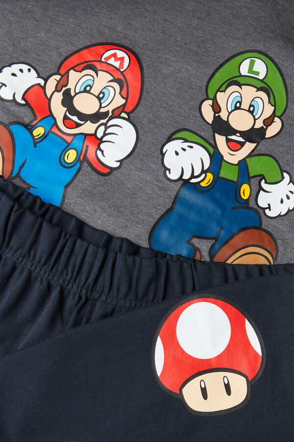 Pijama longo de algodão com estampa do Super Mario™ e Luigi da Nintendo