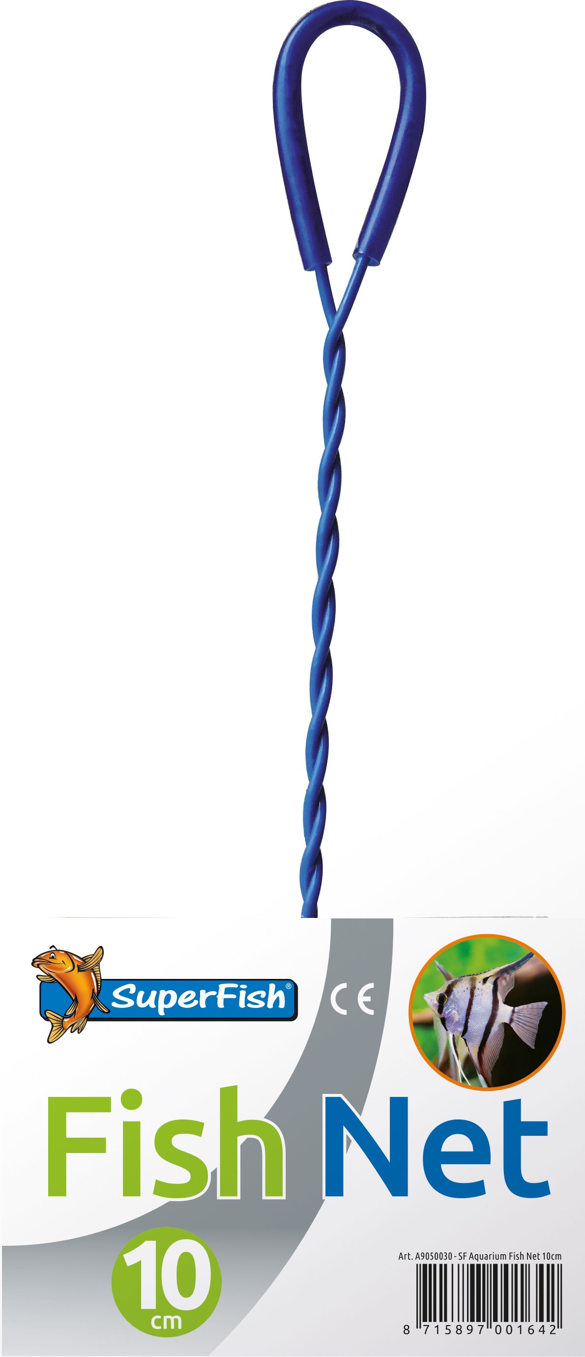 SuperFish aquarium schepnet blauw 10 cm