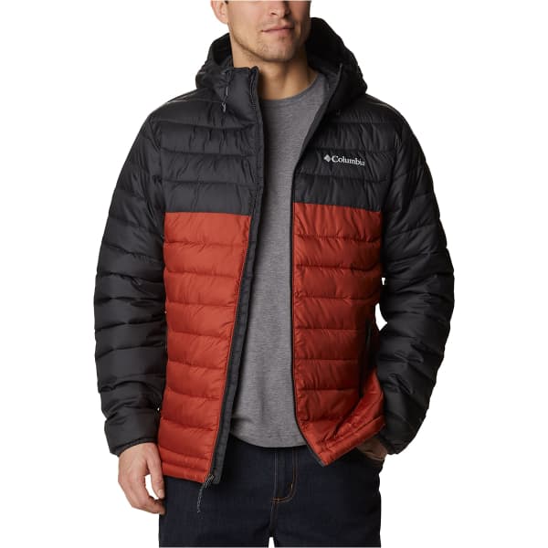 Doudoune randonnée COLUMBIA POWDER LITE HOODED JKT WARP RED/SHARK