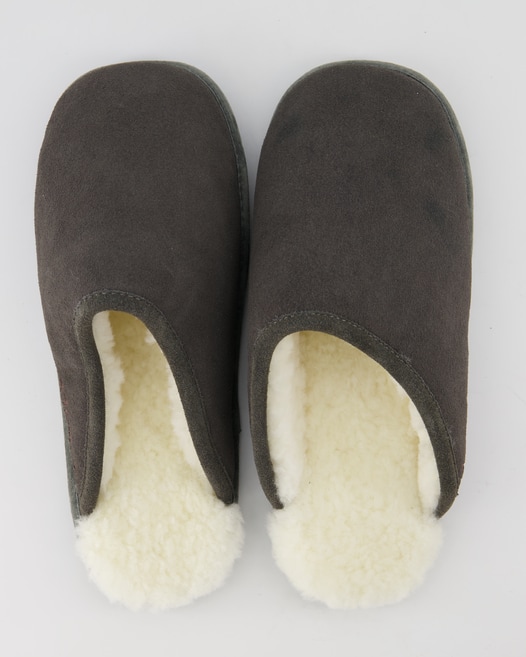 Fellhof Pantoffel Trendy Hausschuhe in Grau