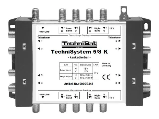 TechniSat TechniSystem 5/8 K - RF-forstærker / -splitter