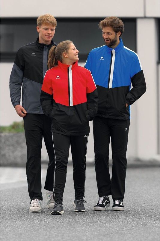 Erima - Squad Allweather Jack - Kinderen - New Royal / Zwart / Wit - 100% Polyester
