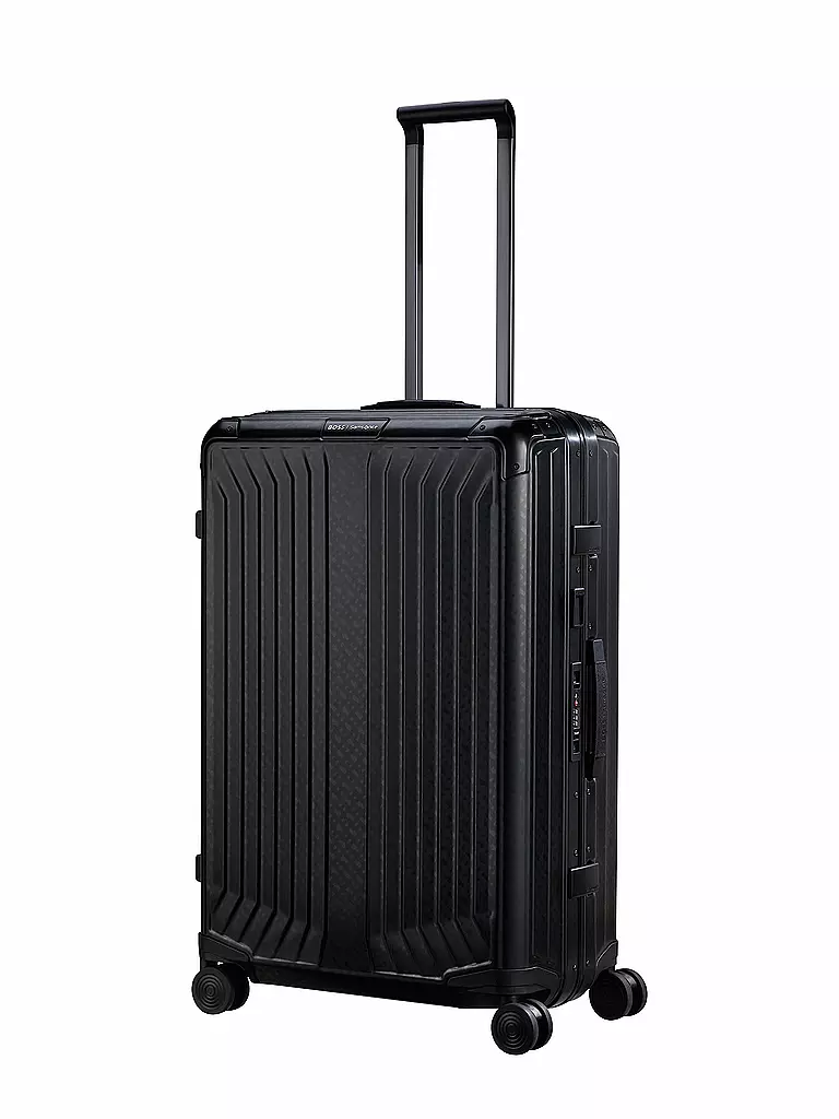 SAMSONITE Trolley BOSS SPINNER 76cm graphite monogram schwarz