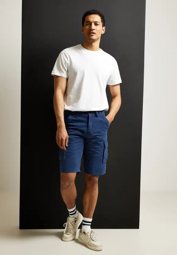 Regular Fit Cargoshorts - indigo blue