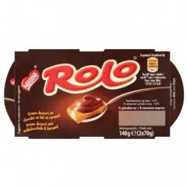 Nestle Rolo creme dessert met melkchocolade en karamel (voor uw eigen risico, restitutie niet mogelijk)