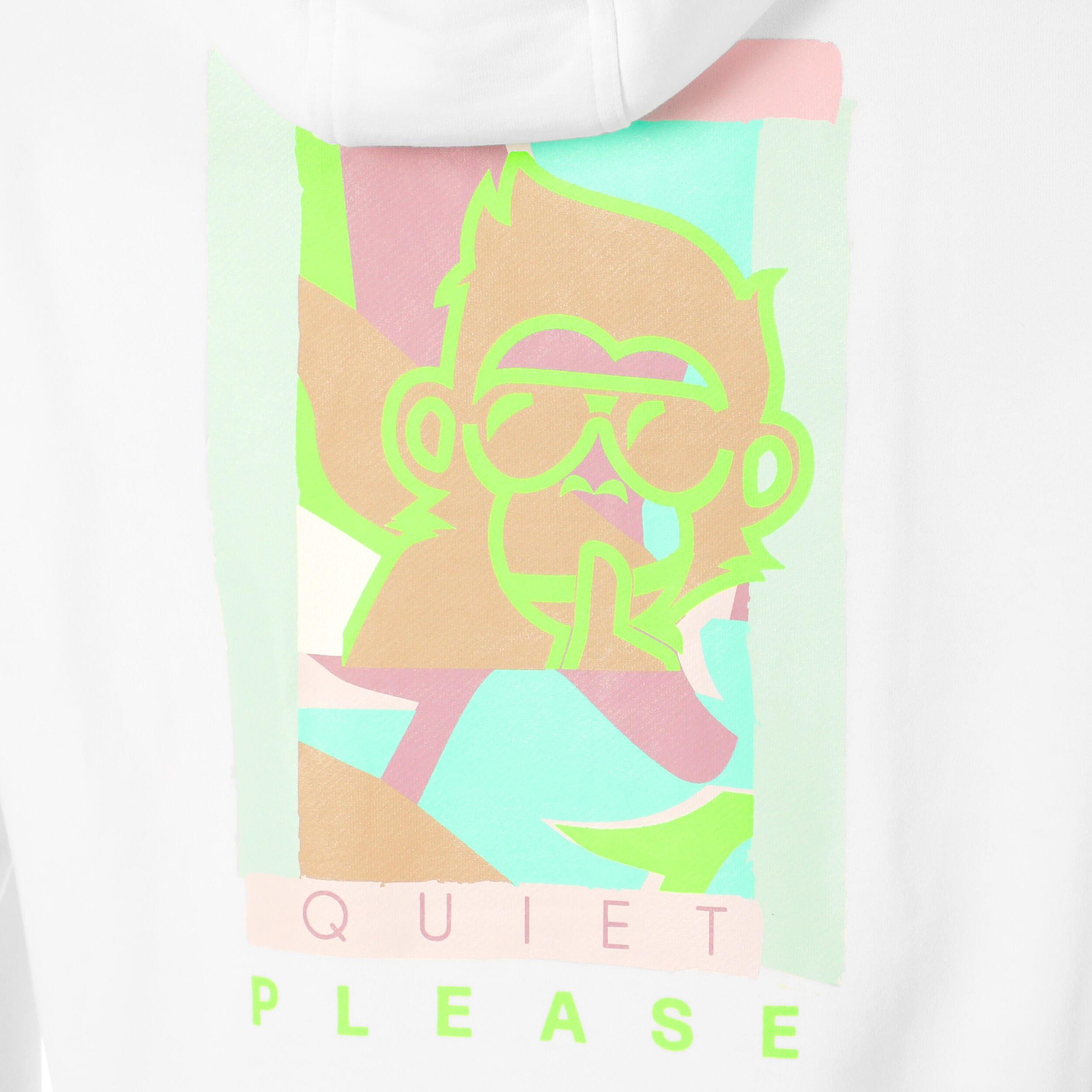 Quiet Please Wild Collage Sweat À Capuche Hommes - Blanc , Multicouleur