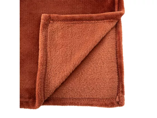 Plaid Flanelle Terracotta 180 x 230 cm