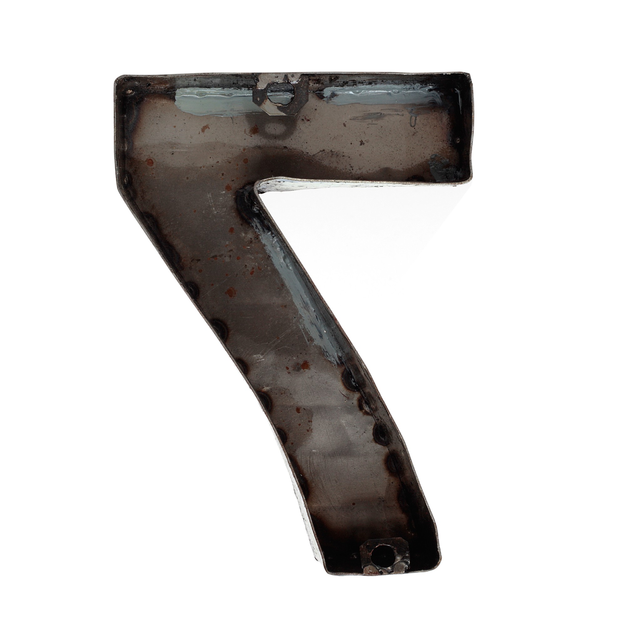Metallziffer '7', multicolor, T 14 cm, B 20 cm, H 4 cm von fischer's lagerhaus