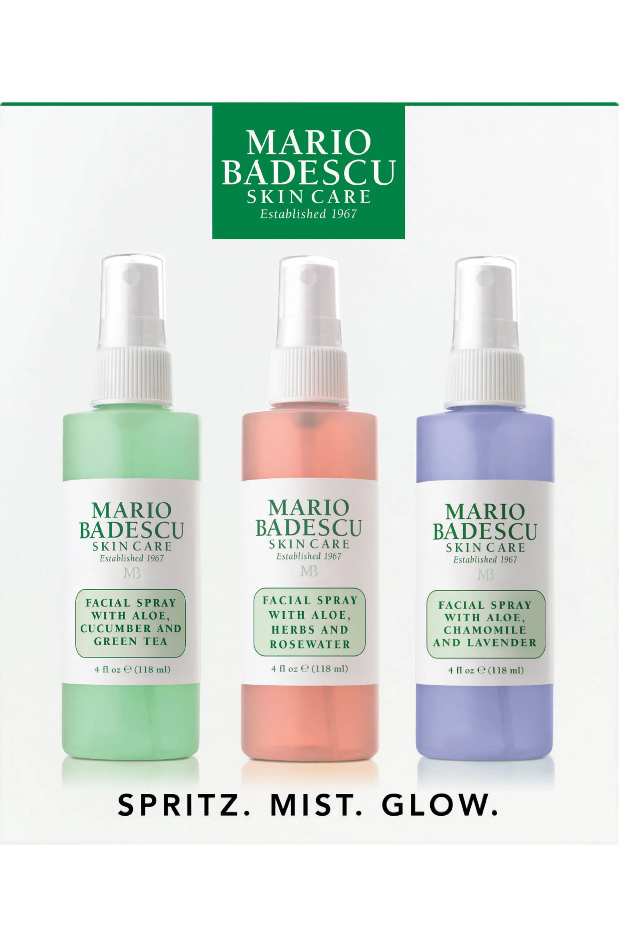 Mario Badescu Coffret trio de sprays visage à l’aloe vera-354 ml
