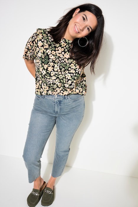 T-Shirt, oversized, Millefleur Print