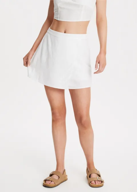 Linnen skort wit (WIT)
