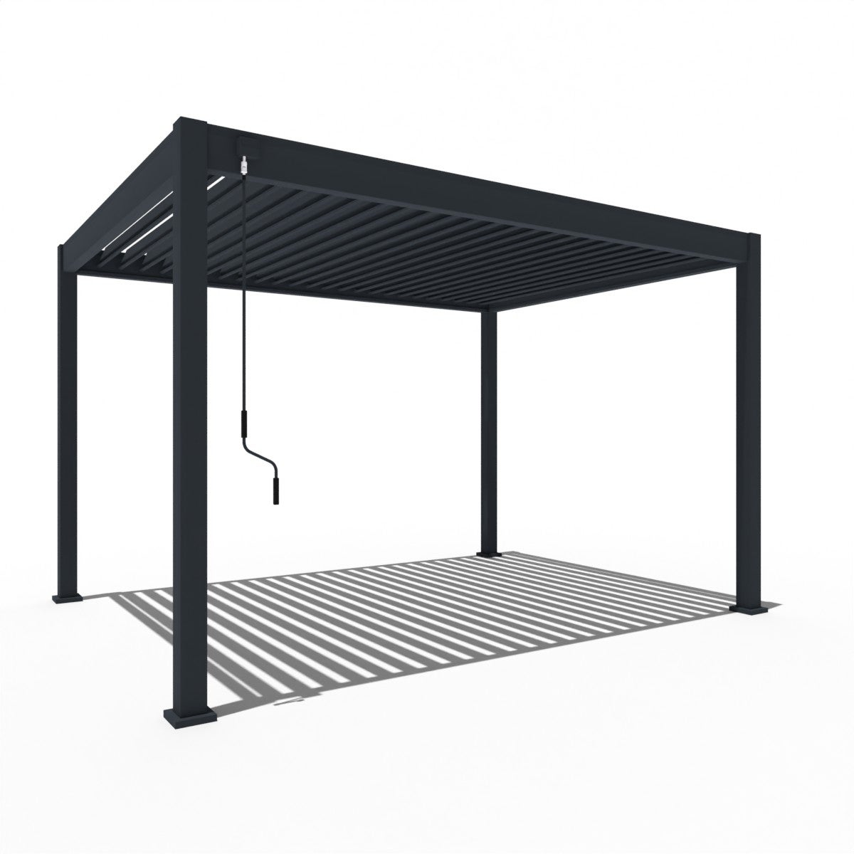 Weide Classic aluminium-stalen paviljoen 3 x 4 m antraciet pergola vrijstaand met paaldikte 11,6 cm x 11,6 cm