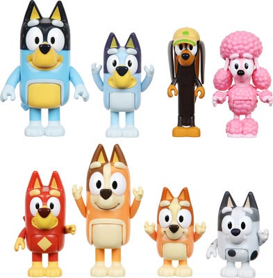 Bluey Figursett Familie & Venner 8-Pack