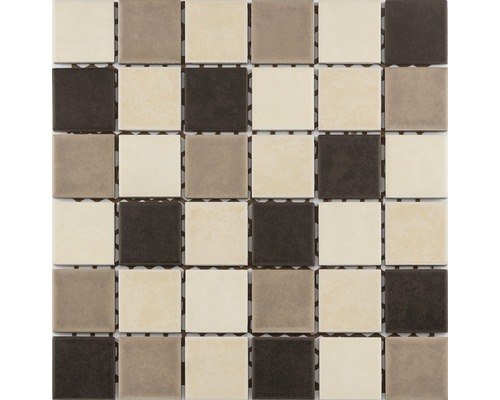Keramisch mozaïek voor de douche R10B capp./bruin geglazuurd 30x30 cm