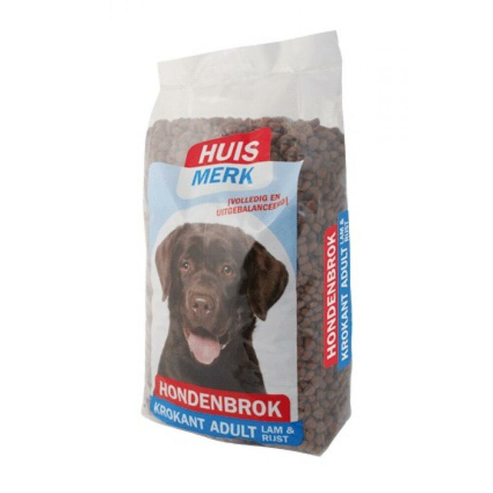 Huismerk Adult Krokant Lam & Rijst10 kg