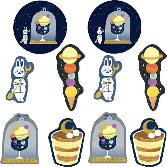 MDS - SORA CAFÉ Stickerset (Middernacht)