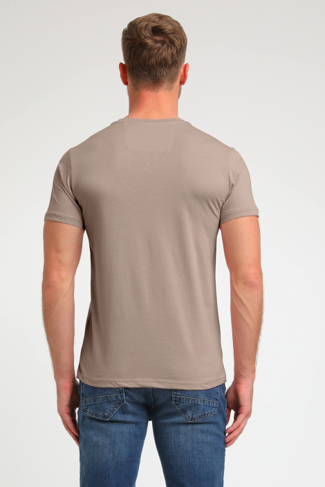 Gabbiano taupe heren t-shirt