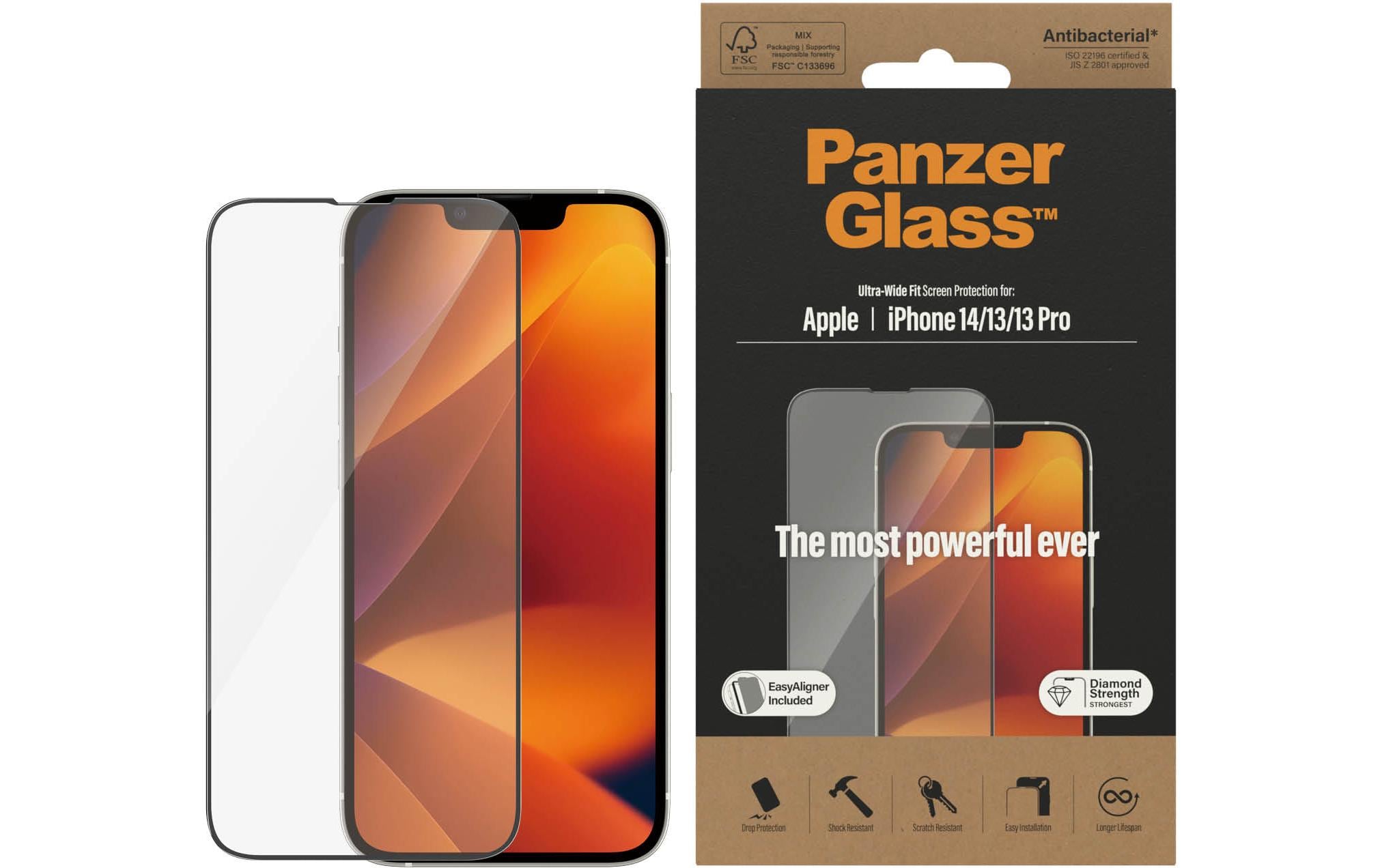 Displayschutz Ultra Wide Fit iPhone 13/13 Pro/14Display-Schutzfolie mit Applicator für das Apple iPhone 14/iPhone 13/iPhone 13 Pro