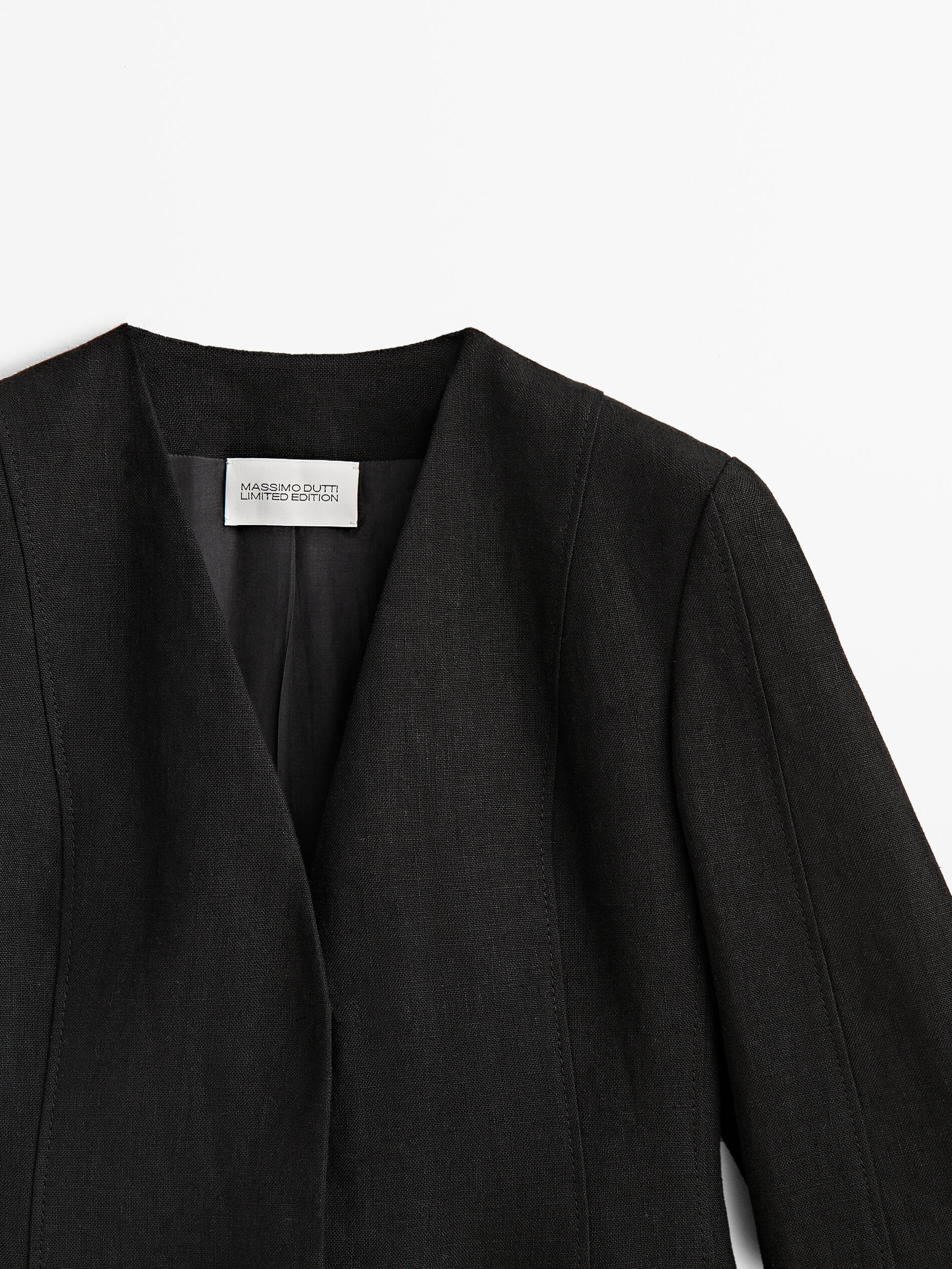 Quimono de linho Americana traje Edição limitada - PRETO