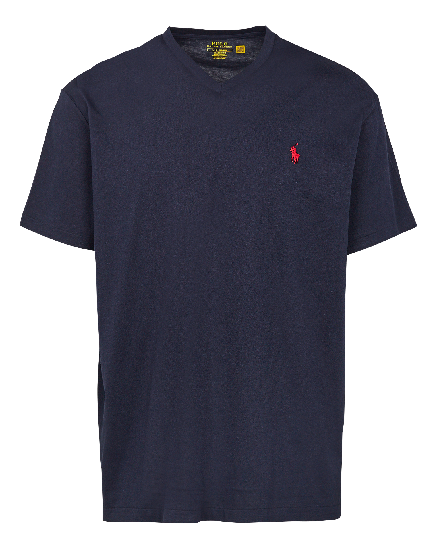 Tee-shirt col v en coton | Bleu