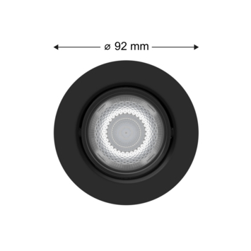 Philips inbouwspot Impala zwart 3pack