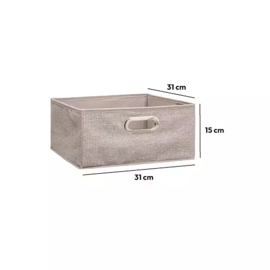 Panier de rangement (31 x 15 cm) Helena Beige