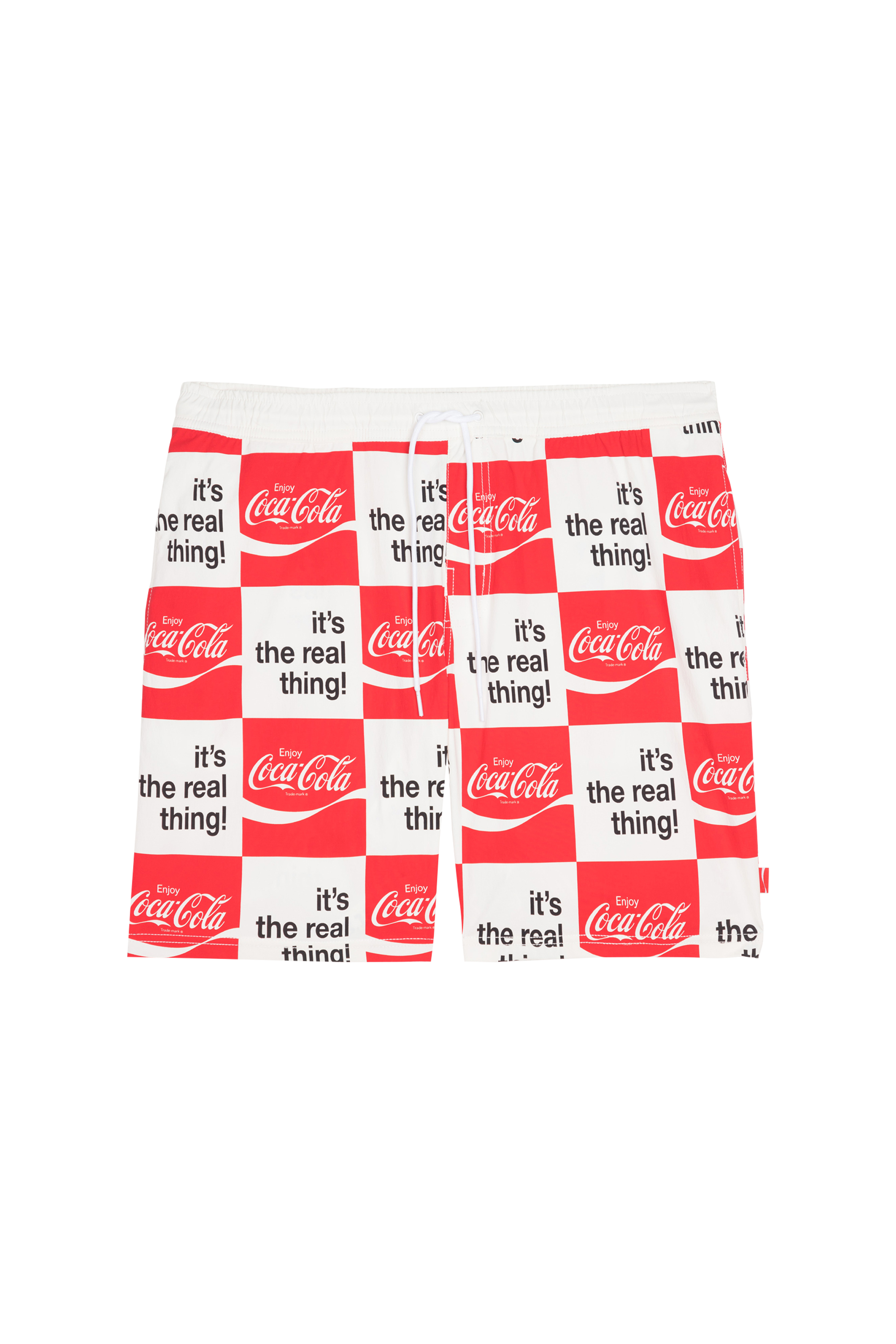 BRIXTON Short de bain - Brixton x COCA COLA  VOYAGE Blanc