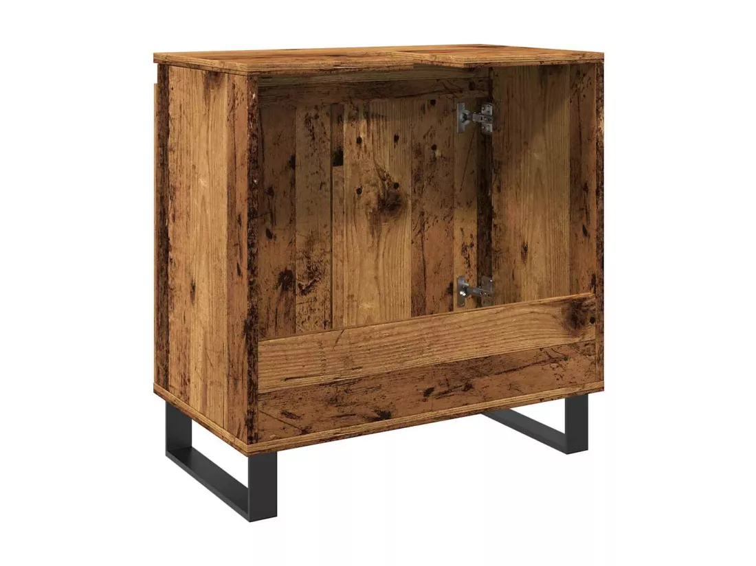 Armoire de salle de bain vieux bois 58x33x60 cm bois ingénierie