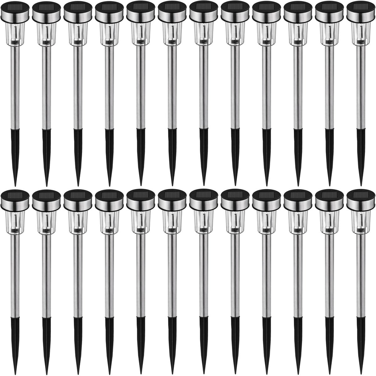 Set van 24 LED-zonnelampen tectake kleurrijk 4,7 x 37 cm