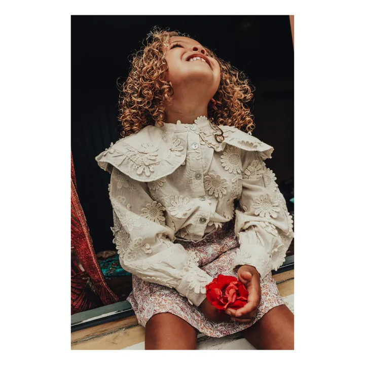 Baje Studio Blouse Neale Brodée | Crème