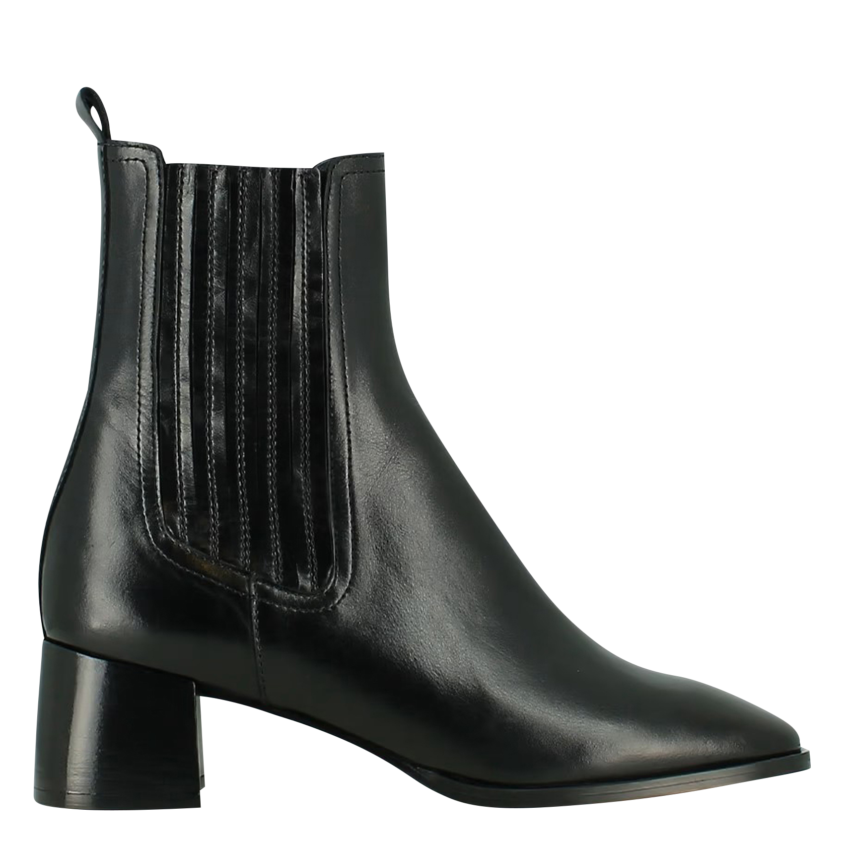 DINGO - Bottines à talons en cuir | Noir